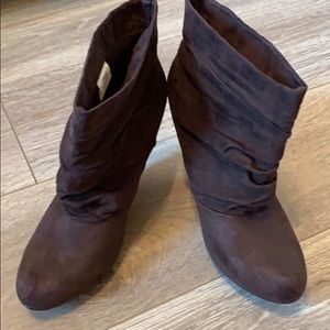 Chinese Laundry suede-like booties